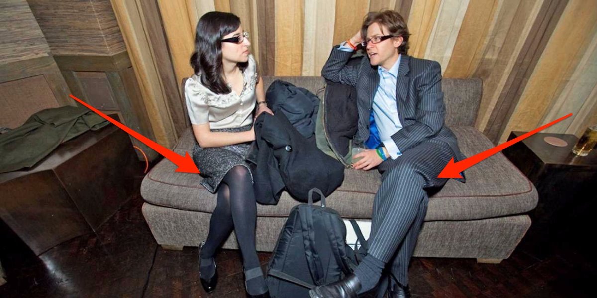 Crossed legs are usually a sign of resistance and low receptivity, and are a bad sign in a negotiation