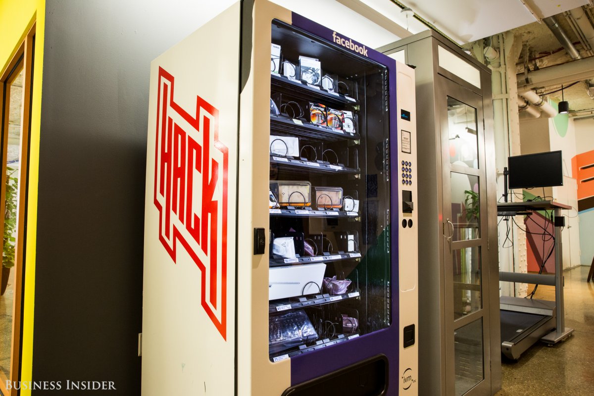 Employees can also hit up this free vending machine if they ever needed batteries, a new mouse, or a new keyboard.