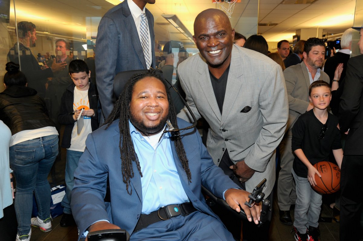 Former football player Eric LeGrand and former New York Giant Lawrence Taylor were also in the building.