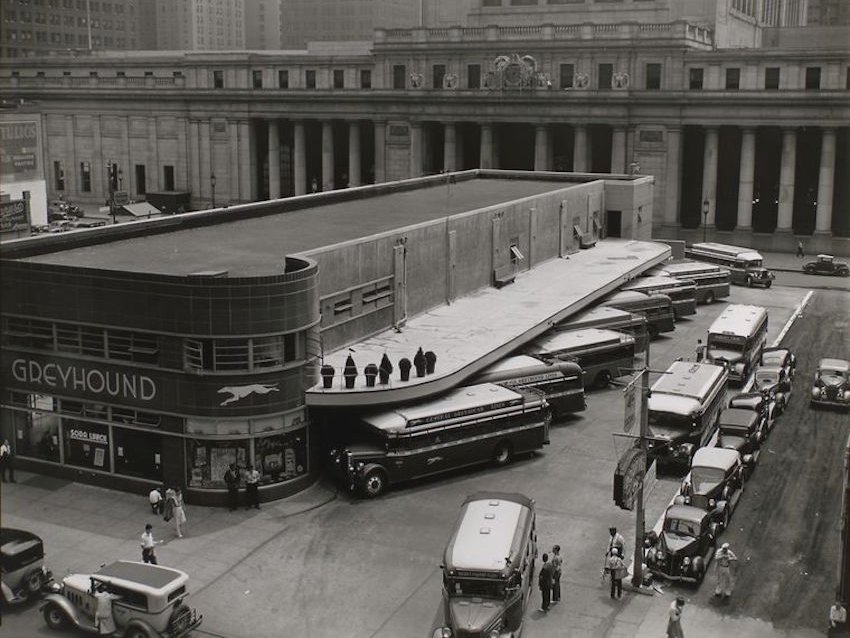 In the 1930s, a Greyhound bus station also popped up around the station.