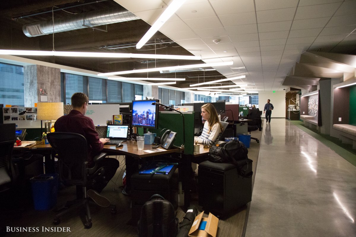 Most floors are organized by team, based on the products they work on.