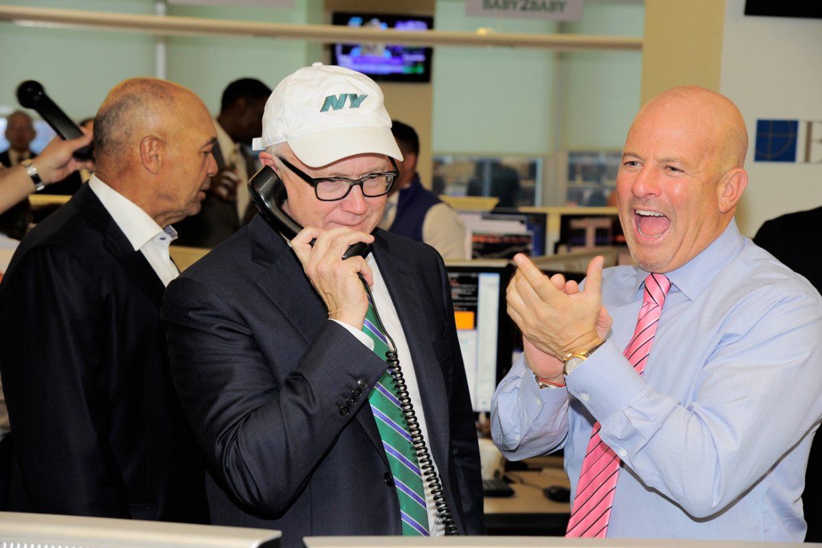 New York Jets owner Woody Johnson was on the phones.