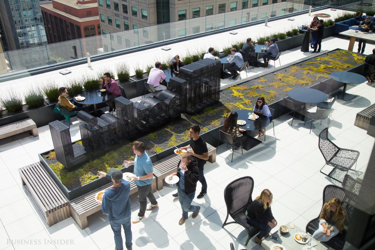 The new office brings together employees who might otherwise never meet — if only for an elevator ride. LinkedIn leases all 26 floors, but only occupies 18 of them.