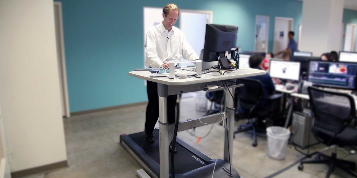 Using a treadmill desk may increase your chances of physically hurting yourself