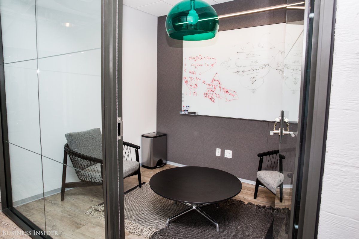 When not at their desks, the team is able to roam freely and duck into any open, available room for some quiet space.