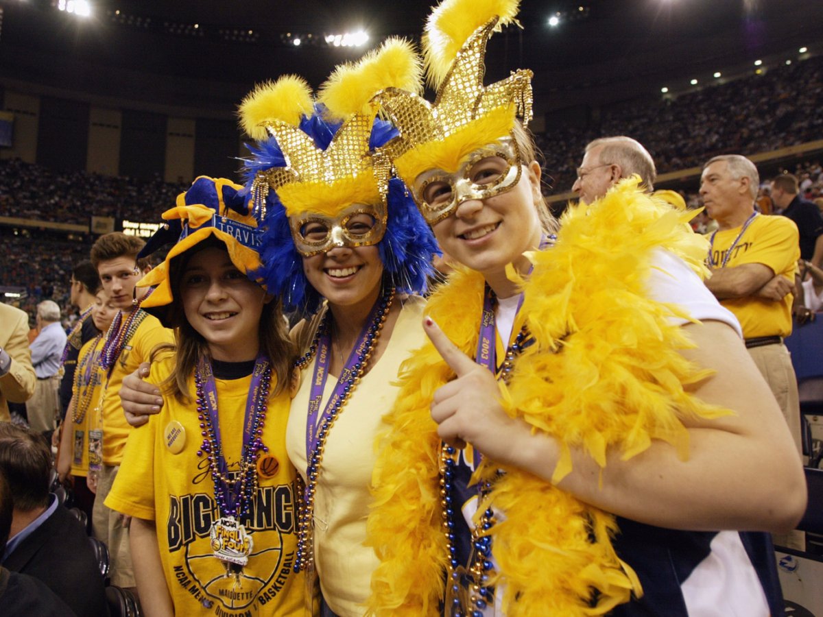 12. Marquette University — The love for basketball is strong at Marquette. Every game, students don blue and gold to cheer on the Golden Eagles in downtown Milwaukee.