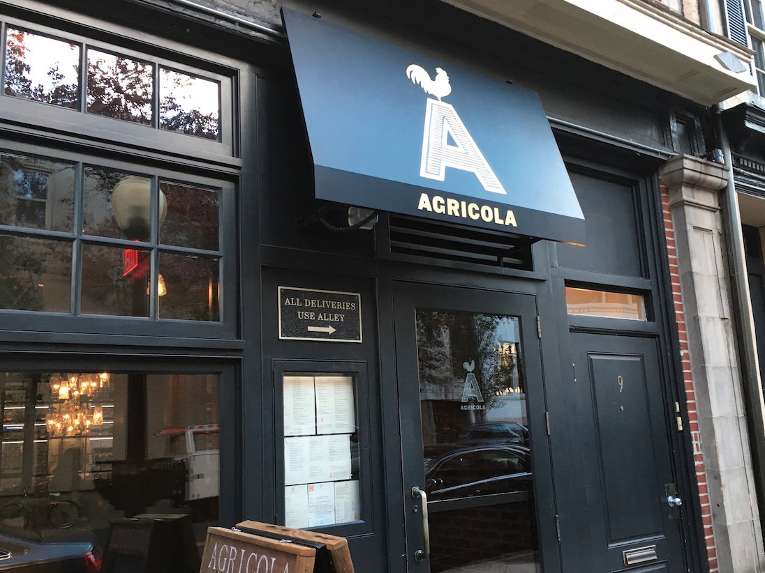 And while I didn't have time to stop in, I peered through the window at Agricola, a farm-to-table restaurant. It was pretty trendy — and pretty pricey.