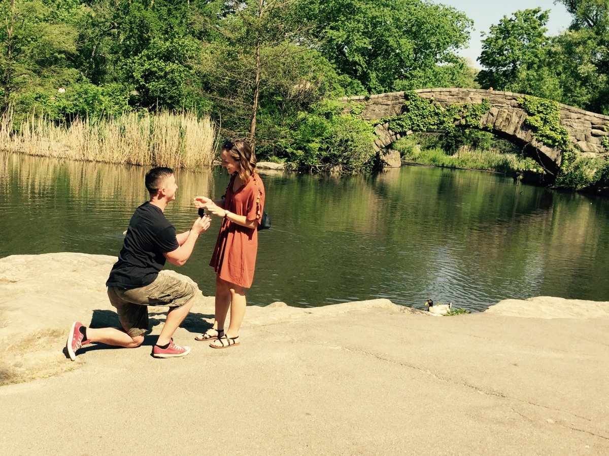 I shared a cropped photo of the proposal, and added one of the built-in Apple filters, but there's still something this shot is lacking to my eye.