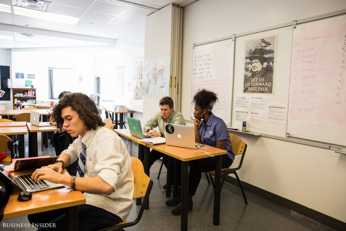 Inside a history class we met Juan Pava, a boarding student from Bogotá, Colombia.