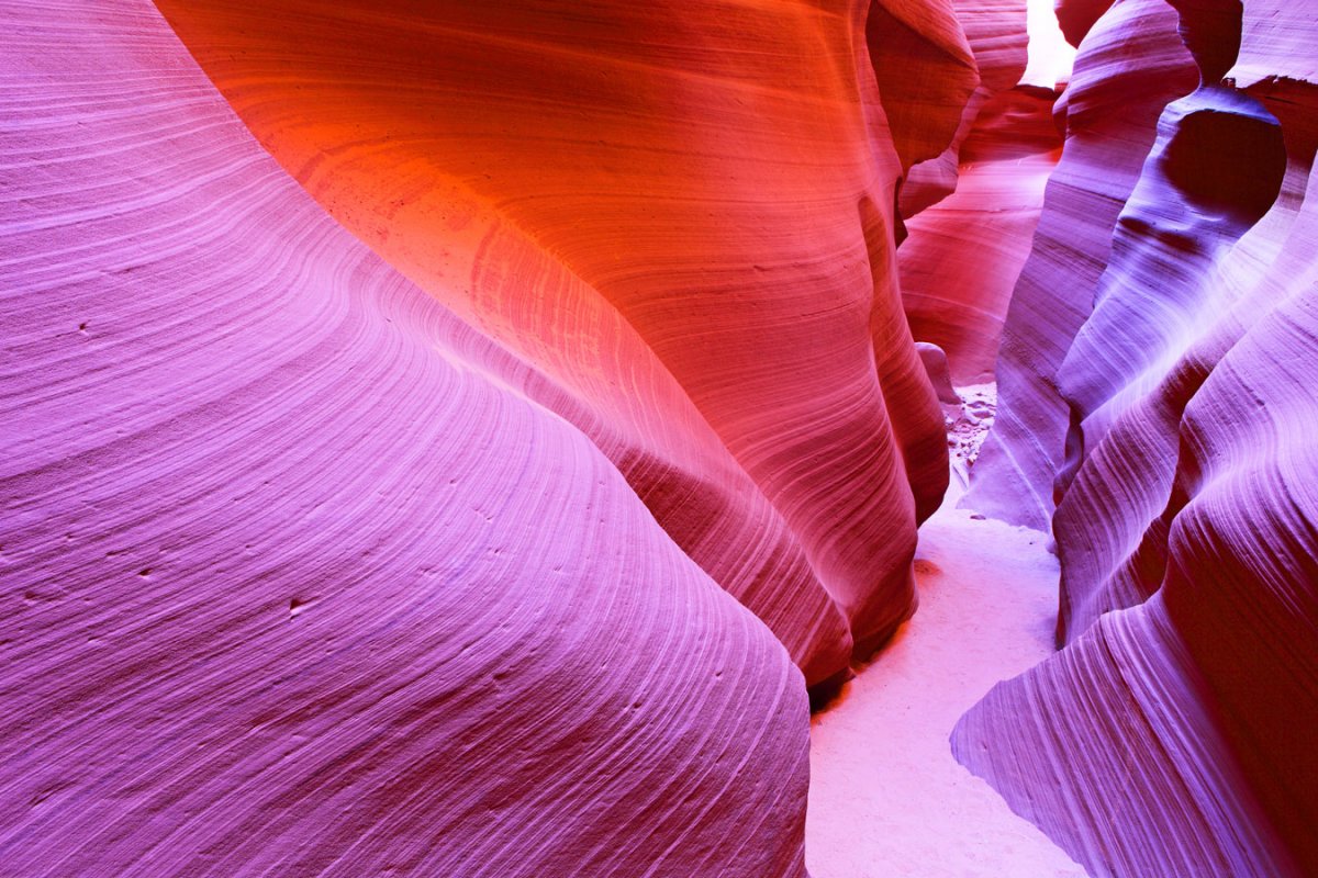 It's hard to mistake where that inspiration comes from: places like Antelope Canyon in Arizona come to mind.