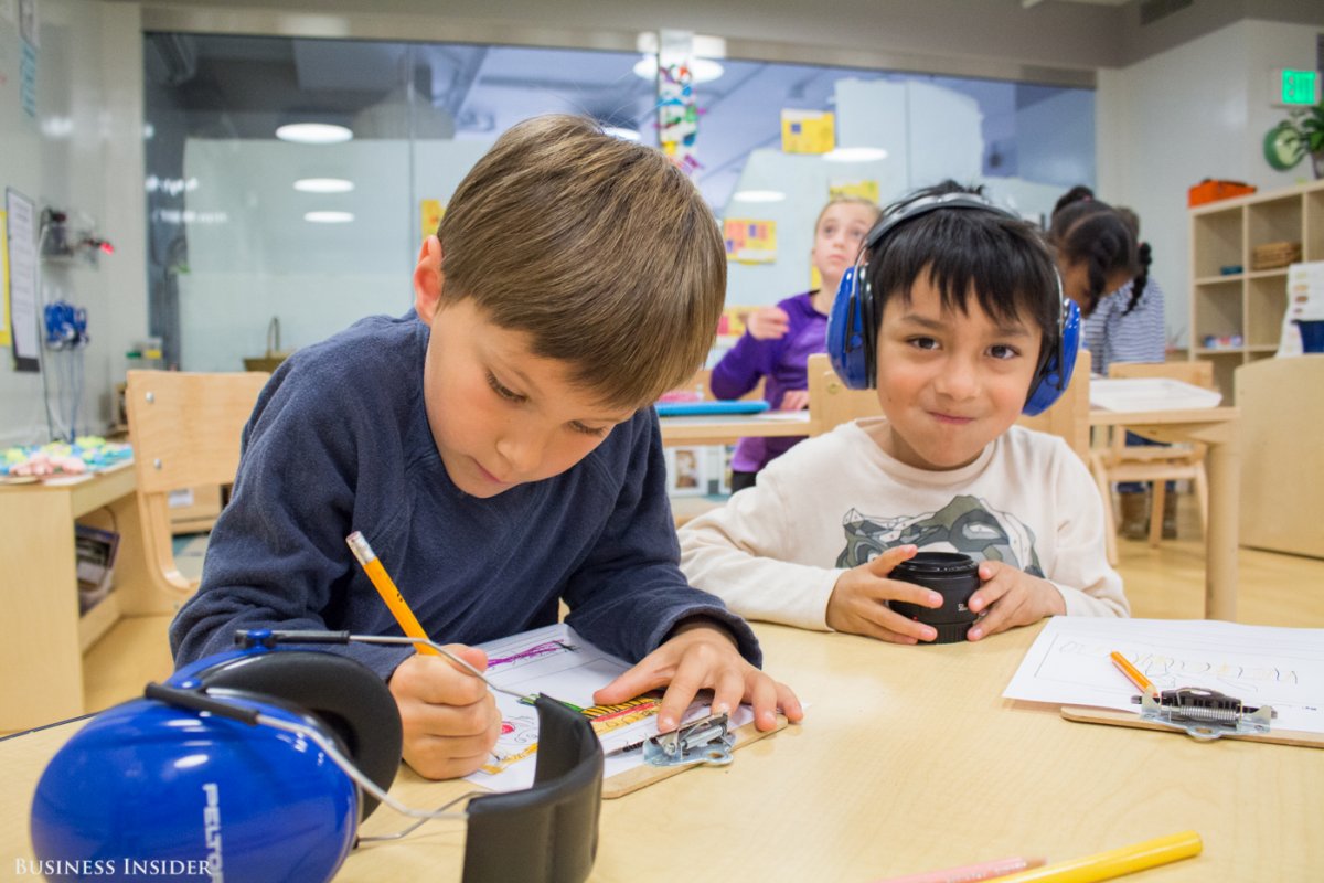 The lower elementary students spent the morning of my visit knocking a shared item off their playlists: "writing the news." These guys chronicled a recent trip to the park.