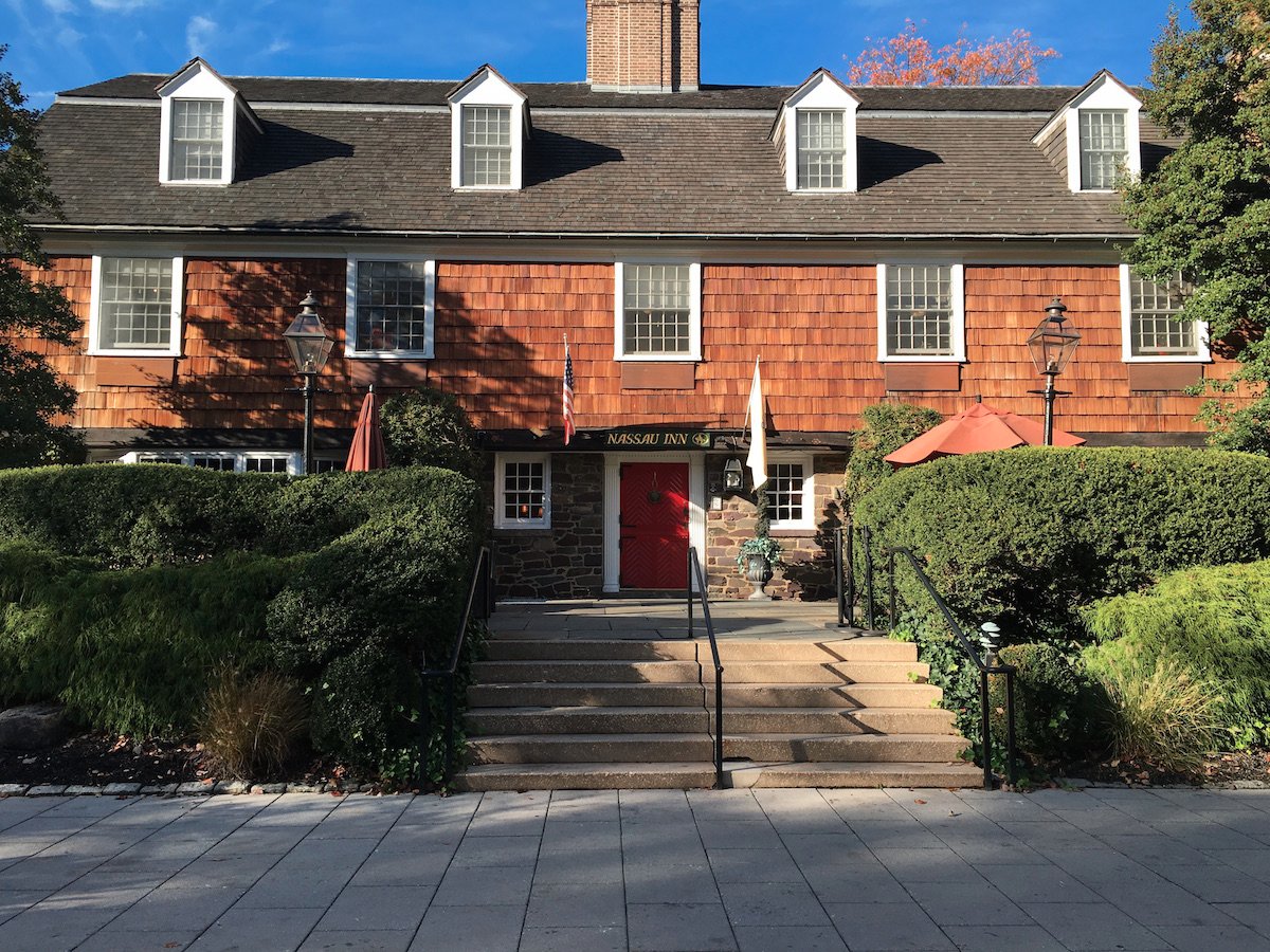 This tavern from the Revolutionary War era is now a hotel, the Nassau Inn. It books up fast around important days for the university, like graduation.